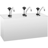 vidaXL Saucenspender Edelstahl 3 x 3,5 L - Silber