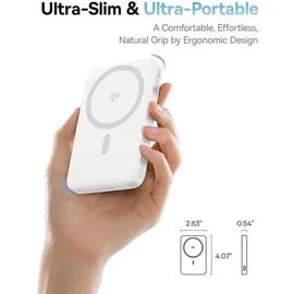 Baseus PicoGo (5000 mAh, 18.50 Wh), Powerbank, Weiss
