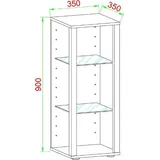 VCM Holz Glas Wandvitrine Hängevitrine Vitrine Sammelvitrine Glasvitrine Schaukasten Standvitrine Glasol LW