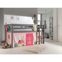 Spielbett Pino mit Textilset Vorhang und 3 Taschen versch. Designs