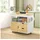 Homcom Küchenwagen Spanplatte Gummiholz Eiche 107L x 50B x 85H cm-Eiche | Gr.: onesize