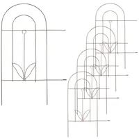 Relaxdays 5-tlg. Beetzaun aus Metall Kupfer