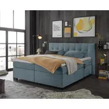 ed-lifestyle polstermöbel Talena Boxspringbett 180 x 200 cm, inkl. Motor, Ausführung:Variante 1, Stoffbezug:Wind 76 denim - H2 - Kaltschaumtopper - 180x200