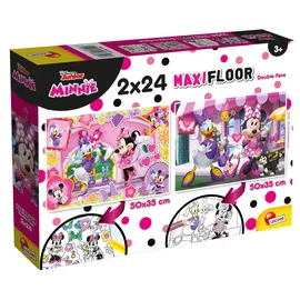 Lisciani Liscianigiochi 86597 Disney Supermaxi 2 x 24 Minnie Puzzle für Kinder, Mehrfarbig