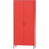 Jan Nowak Flavio Garderobenschrank 80 x 185 x 45 cm Rot