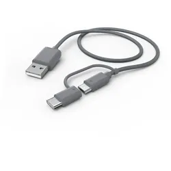 Hama 2in1-USB-Kabel (Grau)