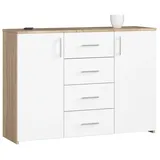 Akord Kommode 110 x 80 x 35 cm Weiß