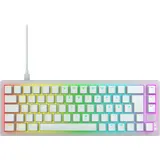 Cherry Xtrfy K5V2 Compact, Transparent White, LEDs RGB, hot-swap, MX2A RGB RED, USB, DE (CX-K5V2-RGB-CPT-TPWHITE-R-GER)