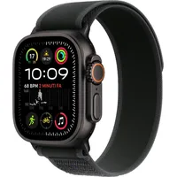 Apple Watch Ultra 2 GPS + Cellular 49 mm Titangehäuse schwarz Trail Loop Armband schwarz M/L