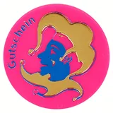 500 Stück Fasching Chips/Karneval Chips Faschingschips hier Narr NEON PINK in verschiedenen Motiven und Farben erhätlich für Fastnacht, Fasnacht, Chips für die fünfte Jahreszeit