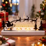 JJKOL Advent Kerzenhalter Adventskranz Modern, Adventskranz Kerzenhalter Metall Schwarz Adventsgestecke, Adventsgesteck Länglich, Adventkranz Adventskerzenhalter für Weihnachtsdeko Tisch Adventsdeko