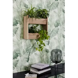 Marburg Vliestapete weiß/grün Floral, 10,05 x 0,53 m)