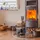 Relaxdays Kaminbesteck 4-teilig Stahl 61 x 15 x 15 cm Schwarz
