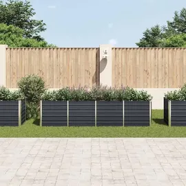 vidaXL Garten-Hochbeet verzinkter Stahl rechteckig 320 x 80 x 77 cm anthrazit