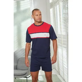 H.I.S. Pyjama mit breitem Streifen Blau 44/46 (S)