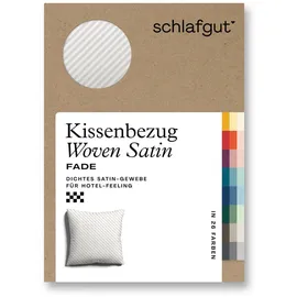 schlafgut Kissenbezug Woven Fade 40 x 40 cm Weiss