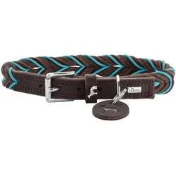 Hunter Halsband Solid Education Cord blau/ türkis/ braun 55 cm