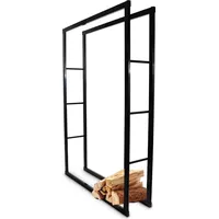 BITUXX Kaminholzständer Metall 100 x 150 cm Schwarz