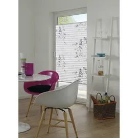 GARDINIA Plissee Bella 80 x 210 cm Blätter/weiß