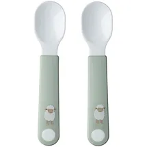 Mepal – Lernlöffel Mio – Baby Lernlöffel – Lernbesteck – Spülmaschinengeeignet & BPA frei – 2er Set – Little Farm