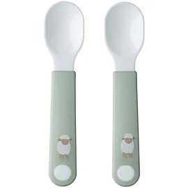 Mepal – Lernlöffel Mio – Baby Lernlöffel – Lernbesteck – Spülmaschinengeeignet & BPA frei – 2er Set – Little Farm