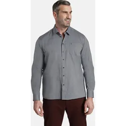 Langarmhemd CHARLES COLBY "Jacquardhemd EARL GEORGE", Herren, Gr. 6XL, grau (grau gemustert), Obermaterial: 100% Baumwolle CO., gemustert, regular fit normal, Hemden