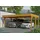 SKANHOLZ Carport Grunewald 6,22 x 5,54 m eiche hell mit EPDM-Dach