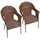 Merxx Ravenna Stapelsessel 61 x 67 x 87 cm braun 2 St.