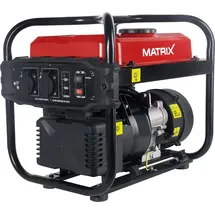 Matrix Notstromaggregat Benzin leise Generator Inverter Stromerzeuger Benzin Stromaggregat tragbar Stromgenerator IG 2000i | 2000 Watt | 4 T...