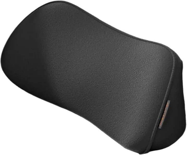 Schwarzes Auto-Lendenkissen mit Memory-Schaum-Rückenlehne, atmungsaktivem Wildleder, ergonomischer Lendenwirbelstütze für alle Jahreszeiten.