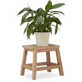 Relaxdays Tritthocker Holz 22 x 26 x 30 cm Natur