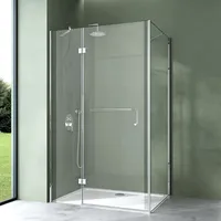 mai & mai Duschkabine 90x100cm Eckeinstieg Eckdusche Duschabtrennung 6mm ESG Sicherheitsglas inkl. NANO-Beschichtung R04k