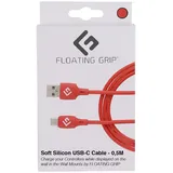 Floating Grip 0.5M SILICONE USB-C Cable (RED)