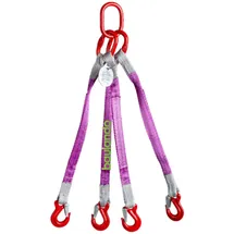 TRIZERATOP Hebebandgehänge 4 Strang 6300 kg 3 Meter Ösenhaken