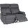 MCW Kinosessel MCW-L93 Stoff/Textil 2er  ~ 72 x 100 x 90 cm Dunkelgrau mit Liegefunktion
