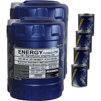 20L Motoröl MANNOL Energy Formula PD 5W-40 4xMotor Flush