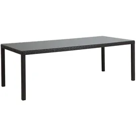 Beliani Gartentisch 220 x 100 x 74 cm Dunkelbraun