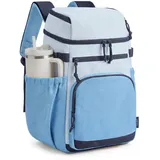 TOURIT Isolierter Kühlrucksack 30 Dosen, Auslaufsichere Lunch Kühltasche mit Zwei Fächern Leichter, wasserdichter Kühlrucksack für Damen und Herren Ideal für Strand, Camping, Picknick, Wandern Reisen