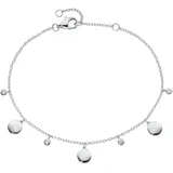 Smart Jewel Armband mit runden Plättchen und Zirkonia Silber 925 Größe 19 cm