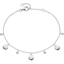 Smart Jewel Armband mit runden Plättchen und Zirkonia Silber 925 Größe 19 cm