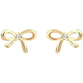 Elli DIAMONDS Ohrstecker Schleife Diamant 0,005 ct Gelbgold 585 onesize