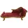 Casa Padrino Recamiere Antik Barock 1-Sitzer Bordeaux Rot/Gold