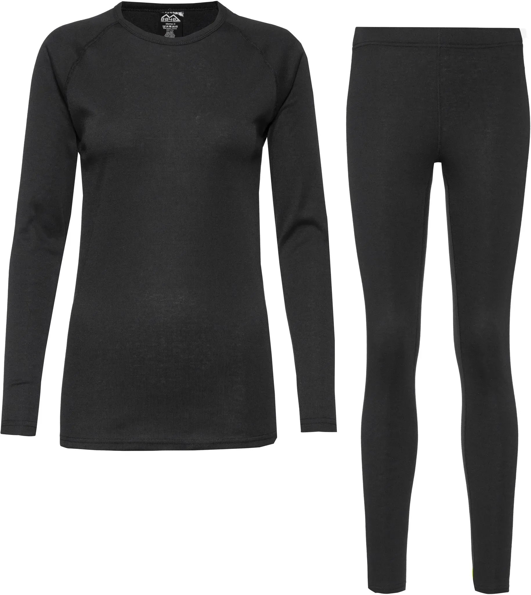8848 Outdoor Thermo Wäscheset Damen in black, Größe XS - schwarz