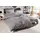 Primera Uni Luxus-Satin Grau 200 x 200 cm + 3 x 80 x 80 cm