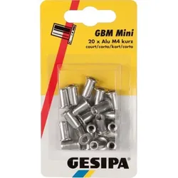 Blindnietmuttern Mini-Pack Alu M 6 Kurz