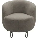 INOSIGN Sessel INOSIGN "Anjuli Lieferzeit nur 2 Wochen", grau (taupe), B:72cm H:72cm T:76cm, 100% Polyester, Sessel, Sessel, Runde Form, perfektes Einzelstück, Flausch oder Feinstruktur