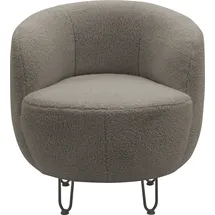 INOSIGN Sessel INOSIGN "Anjuli Lieferzeit nur 2 Wochen", grau (taupe), B:72cm H:72cm T:76cm, 100% Polyester, Sessel, Sessel, Runde Form, perfektes Einzelstück, Flausch oder Feinstruktur