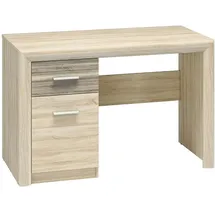 Feldmann-Wohnen Schreibtisch Castel Computertisch 120x58x78cm Sonoma Eiche hell Trüffel