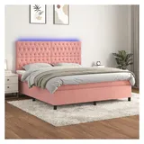 vidaXL Boxspringbett 180 x 200 cm Rosa