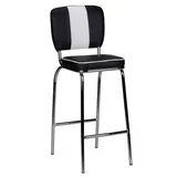 loving home Tresenstuhl Barhocker Barstuhl American Diner 50er Jahre Retro Schwarz Weiß